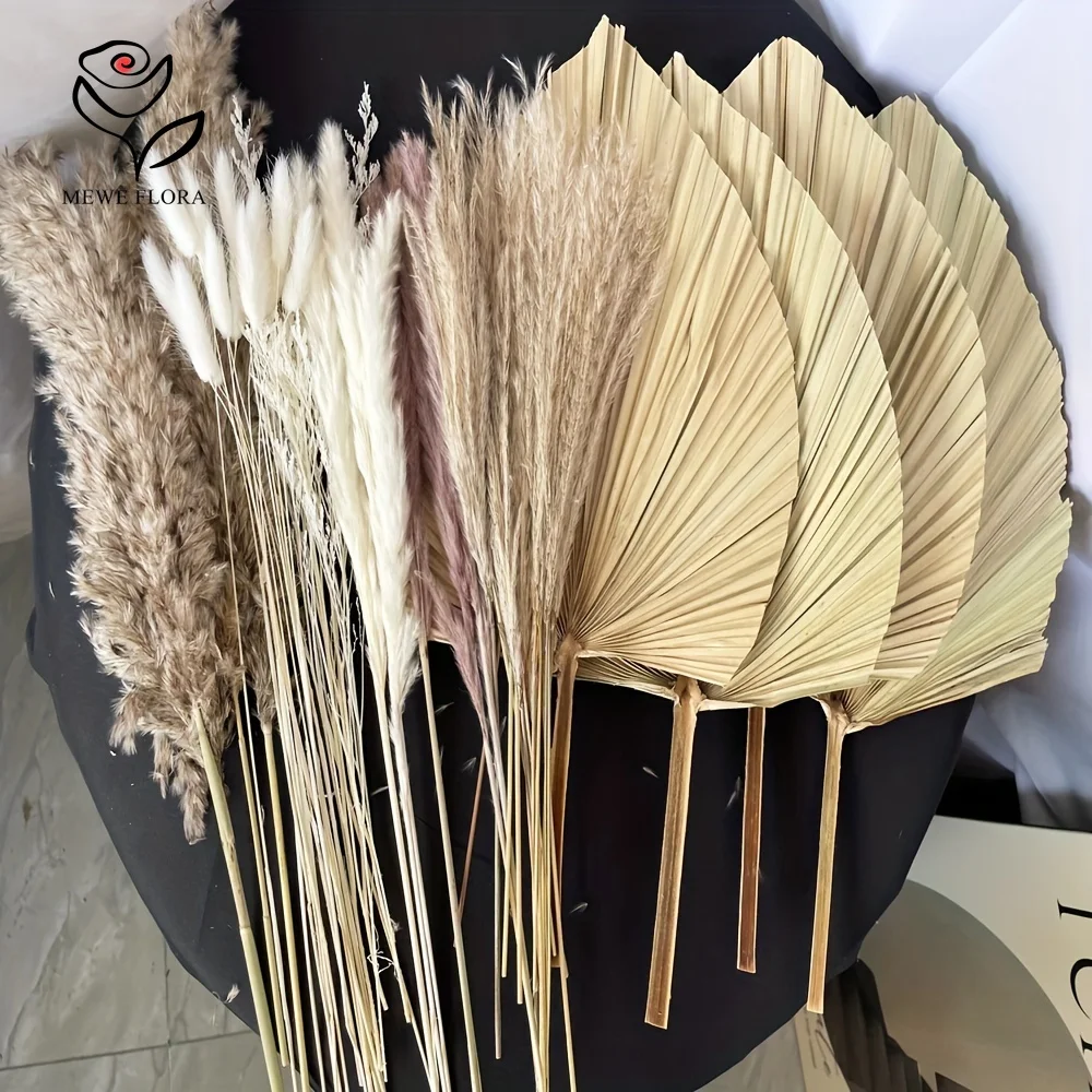 Pampas Grass Decor - 35 Adet Doğal Pampas Çim Boho
