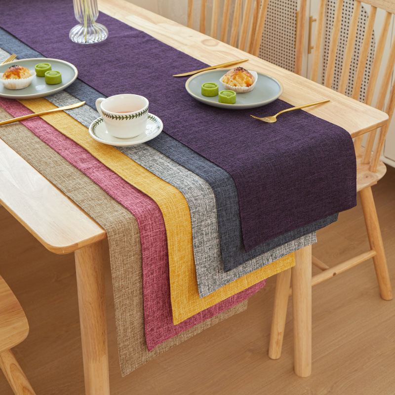 Yeni Kalın Keten Düz Renk Işık - Linen Table Runner incelemesi ve fiyatı