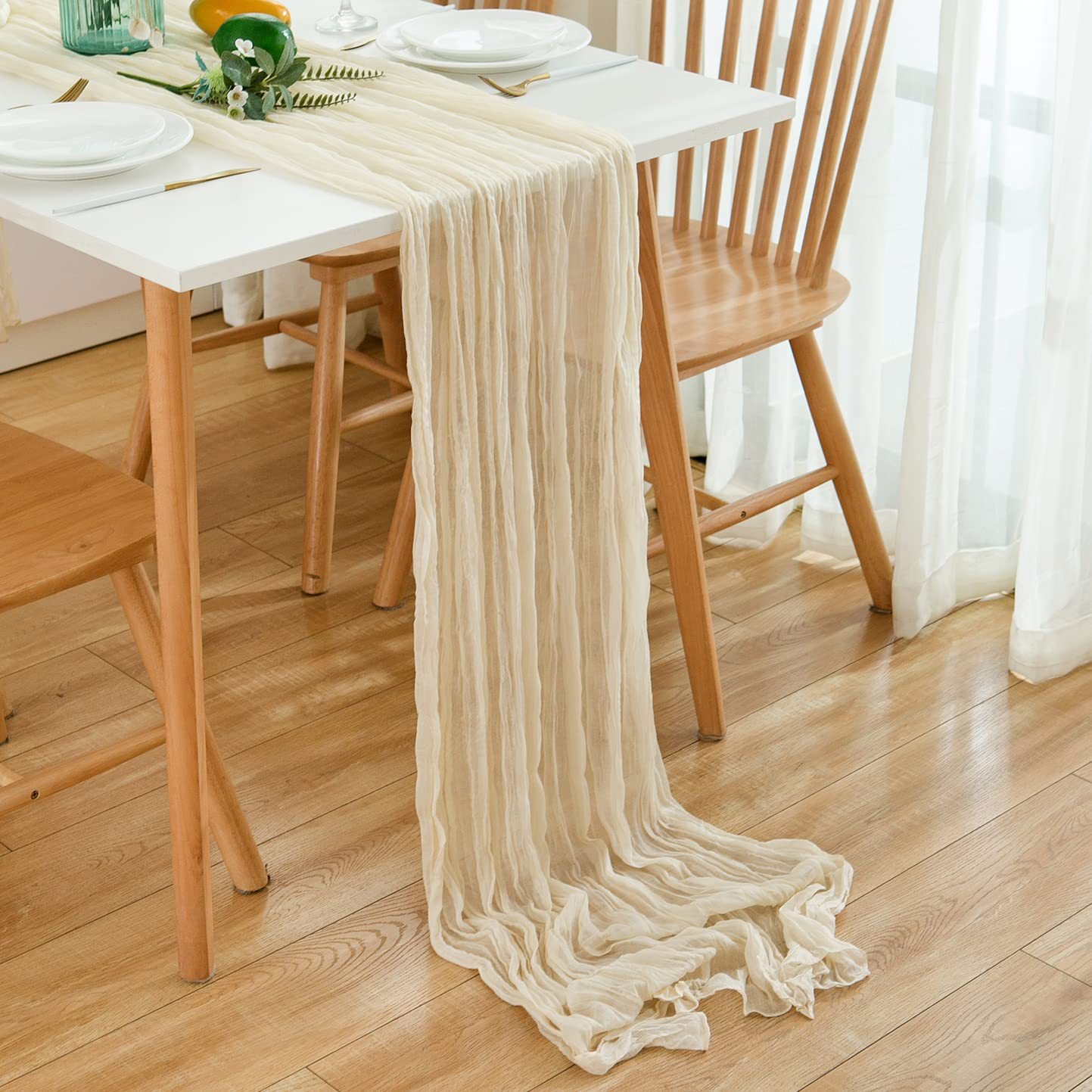 Kırışıklık Gazlı Bez Masa Koşu - Linen Table Runner incelemesi ve fiyatı