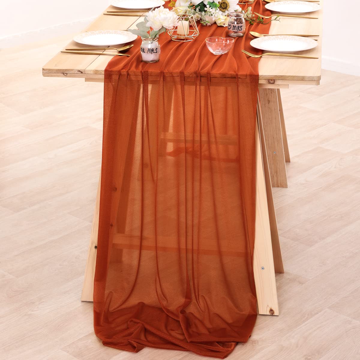Şifon Masa Koşucu Çıplak Sırf  - Linen Table Runner incelemesi ve fiyatı