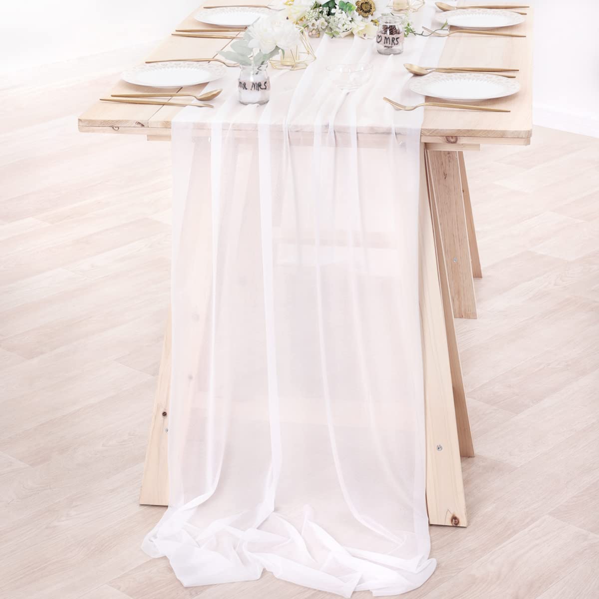 Şifon Masa Koşucu Çıplak Sırf  - Linen Table Runner incelemesi ve fiyatı